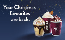 You wait all year, then your three favourites come back at once. Get one today at your local Costa.